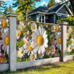 Фото забор для дачи 3Д ромашки