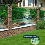 На забор фотосетка горная речка