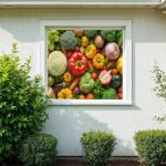 Декоративная фотосетка овощи