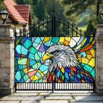 Фотофасад для забора с орлом