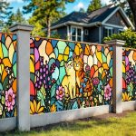 Сетка на забор декоративная котики