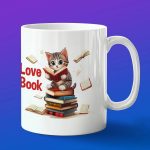 Кружка подарок Кот Книголюб