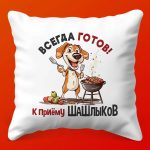 Подушка Вечно готов на шашлыки