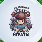 Геймерская тарелка 'Не мешать'