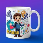 Кружка мальчику 4Ж класс