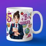 Кружка девочке 5В класс
