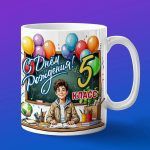 Кружка мальчику на день рождения 5 класс