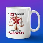 Кружка подарок адвокат с 23 февраля