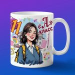 Кружка девочке 11А класс