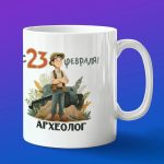 Кружка в подарок с 23 февраля археолог