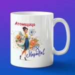 Кружка в подарок атомщица с 8 марта