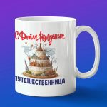 Кружка в подарок с днем рождения путешественница