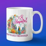 Кружка в подарок с 8 марта путишественница