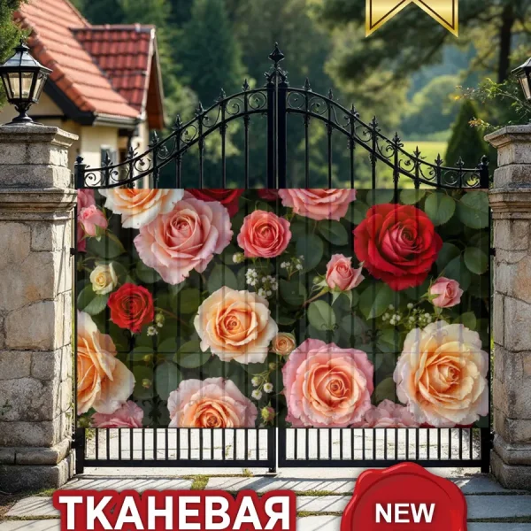 Фотосетки розы 3Д тканиеве